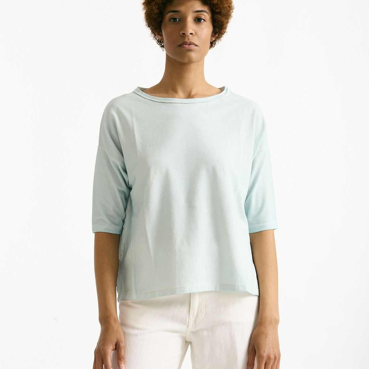 T-shirt over azzurro chiaro women Clouds - 5