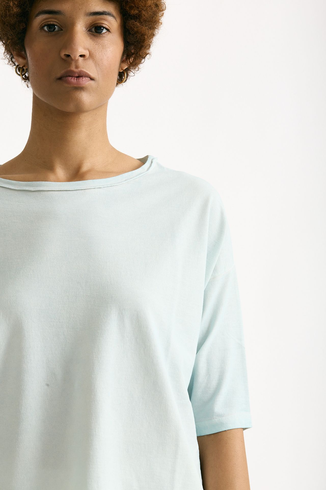 T-shirt over azzurro chiaro women Clouds - 4