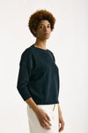 Maglia in cotone lavato blu women Clouds - 1
