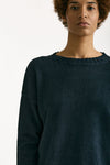 Maglia in cotone lavato blu women Clouds - 5