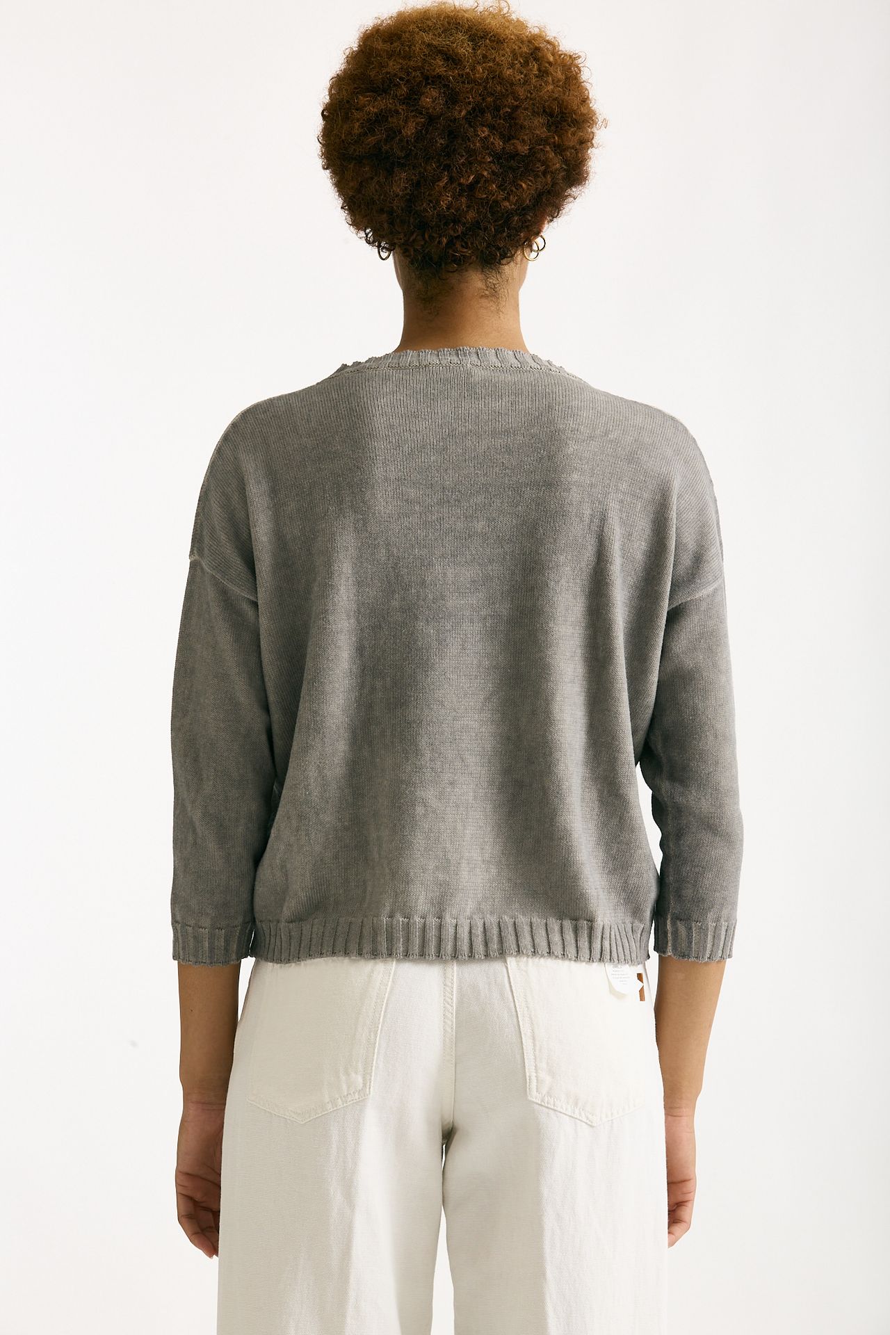 Maglia in cotone lavato grigio women Clouds - 3