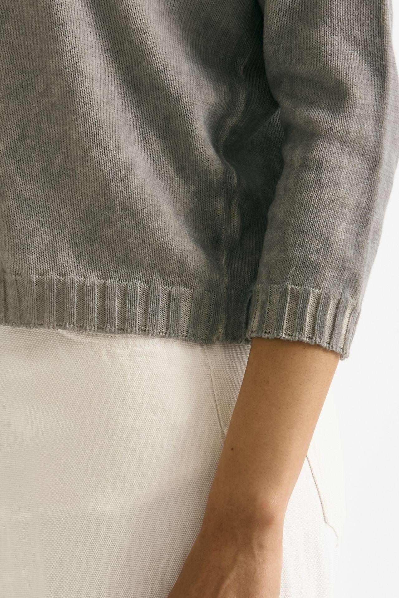 Maglia in cotone lavato grigio women Clouds - 4