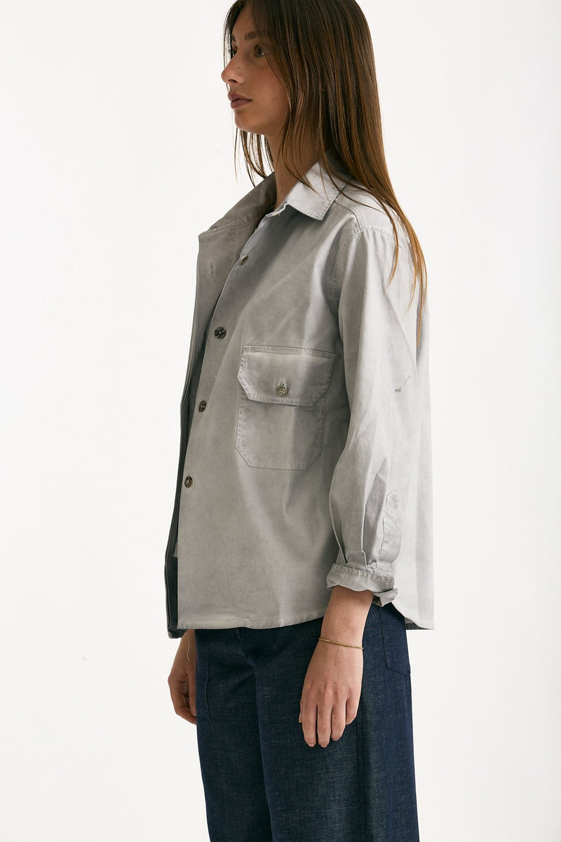 Giacca camicia grigio lavato women Clouds - 3