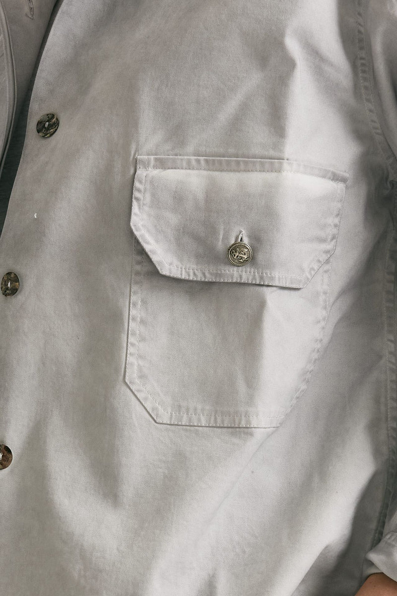 Giacca camicia grigio lavato women Clouds - 4