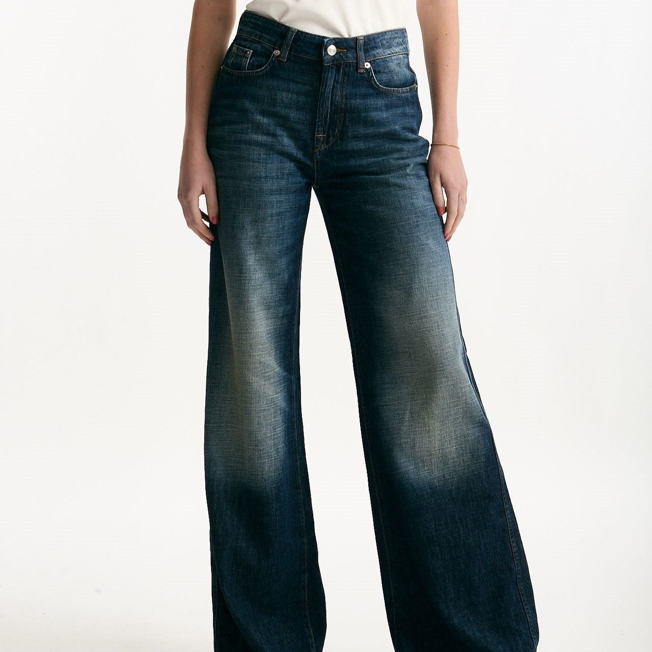 Jeans palazzo PRETENDER lavaggio scuro women Department five - 7