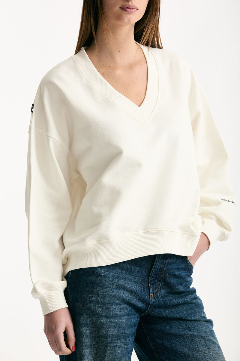 Felpa over bianco ottico women Department five - 6