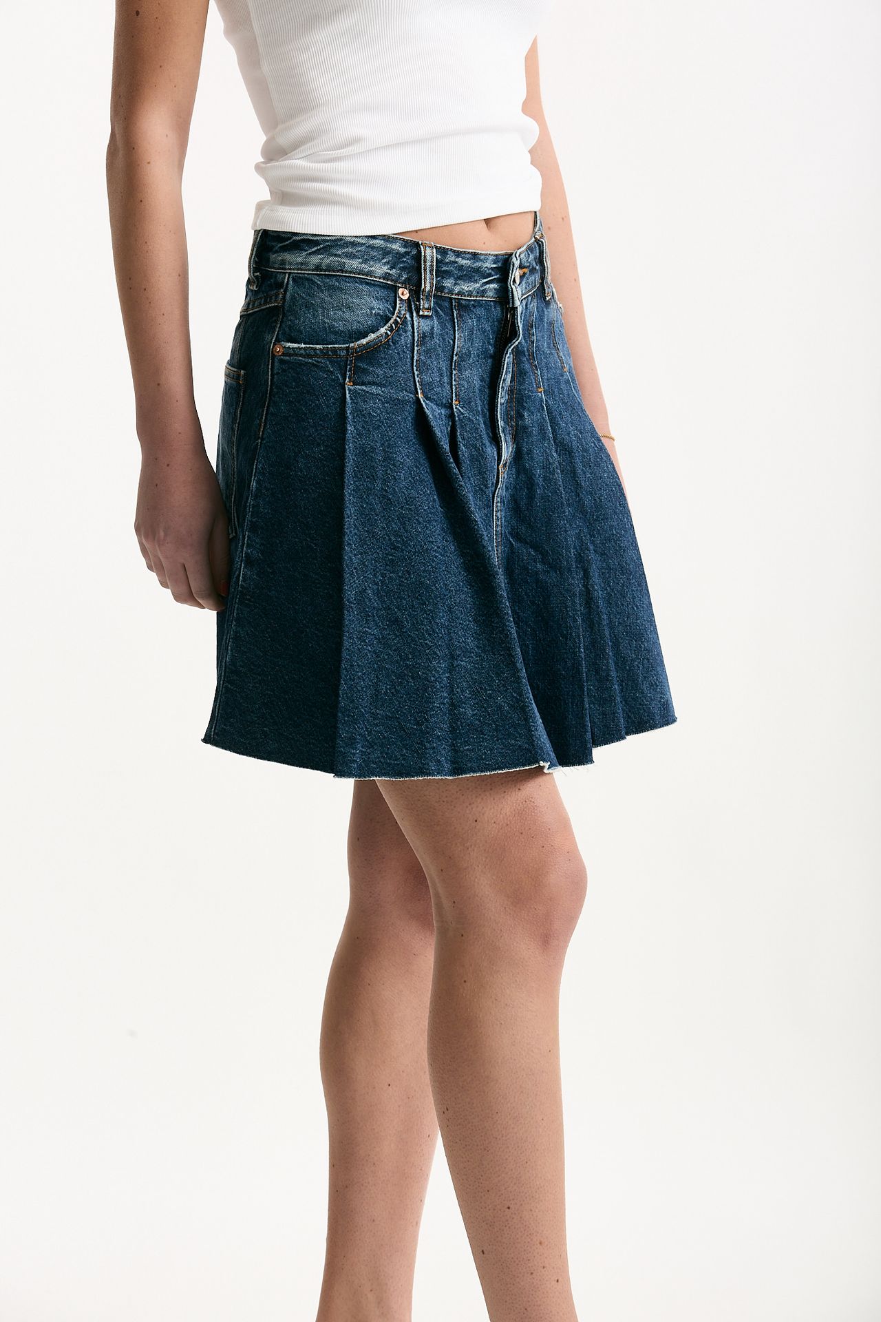 Gonna ROSS a pieghe in denim women Department five - 6