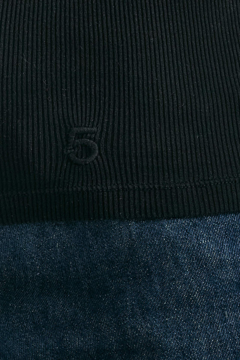 T-shirt a costine nero women Department five - 5