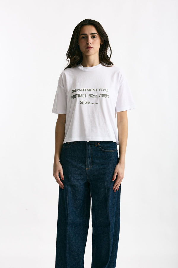 T-shirt boxy bianco women Department five