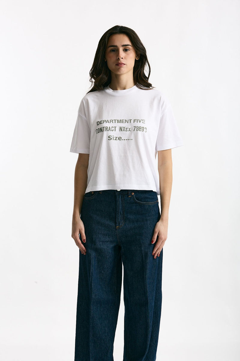 T-shirt boxy bianco women Department five - 1