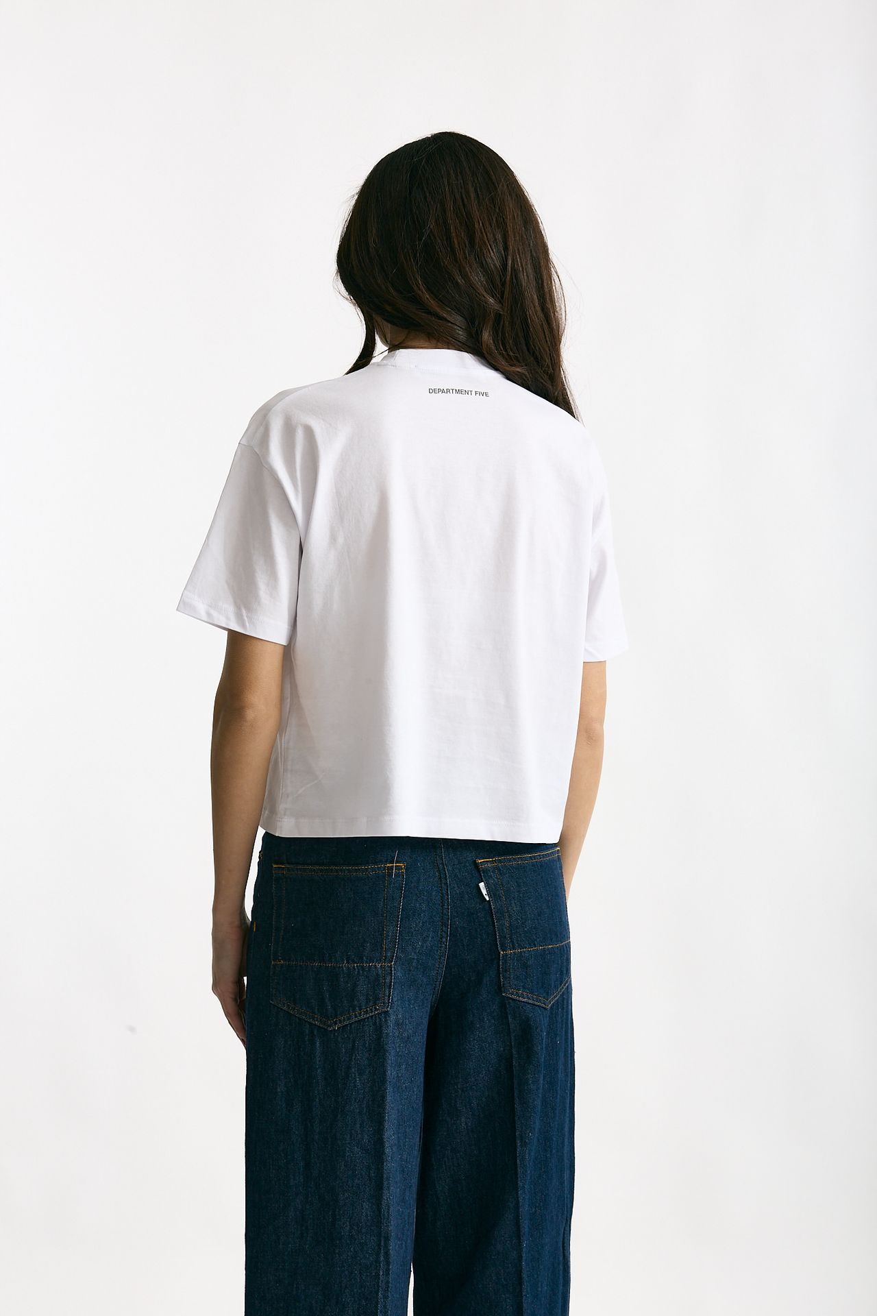 T-shirt boxy bianco women Department five - 3