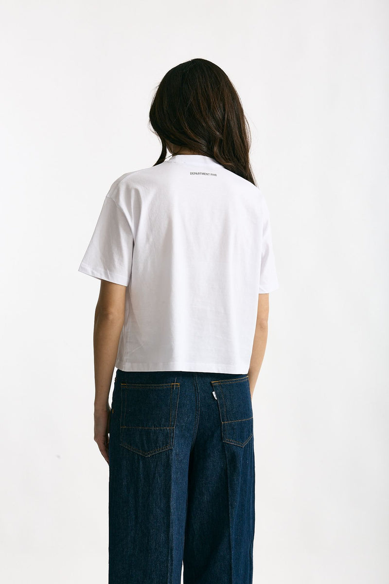T-shirt boxy bianco women Department five - 3