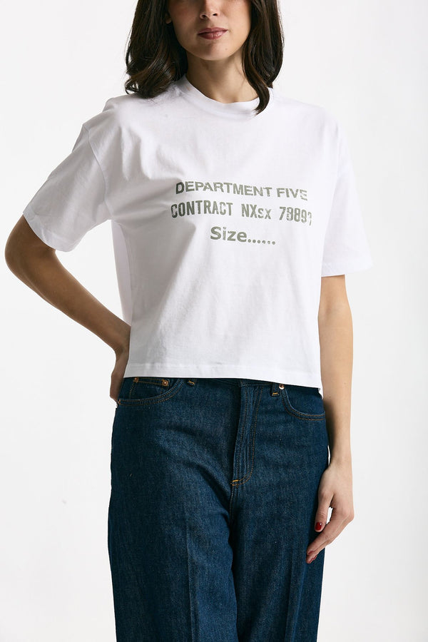 T-shirt boxy bianco women Department five
