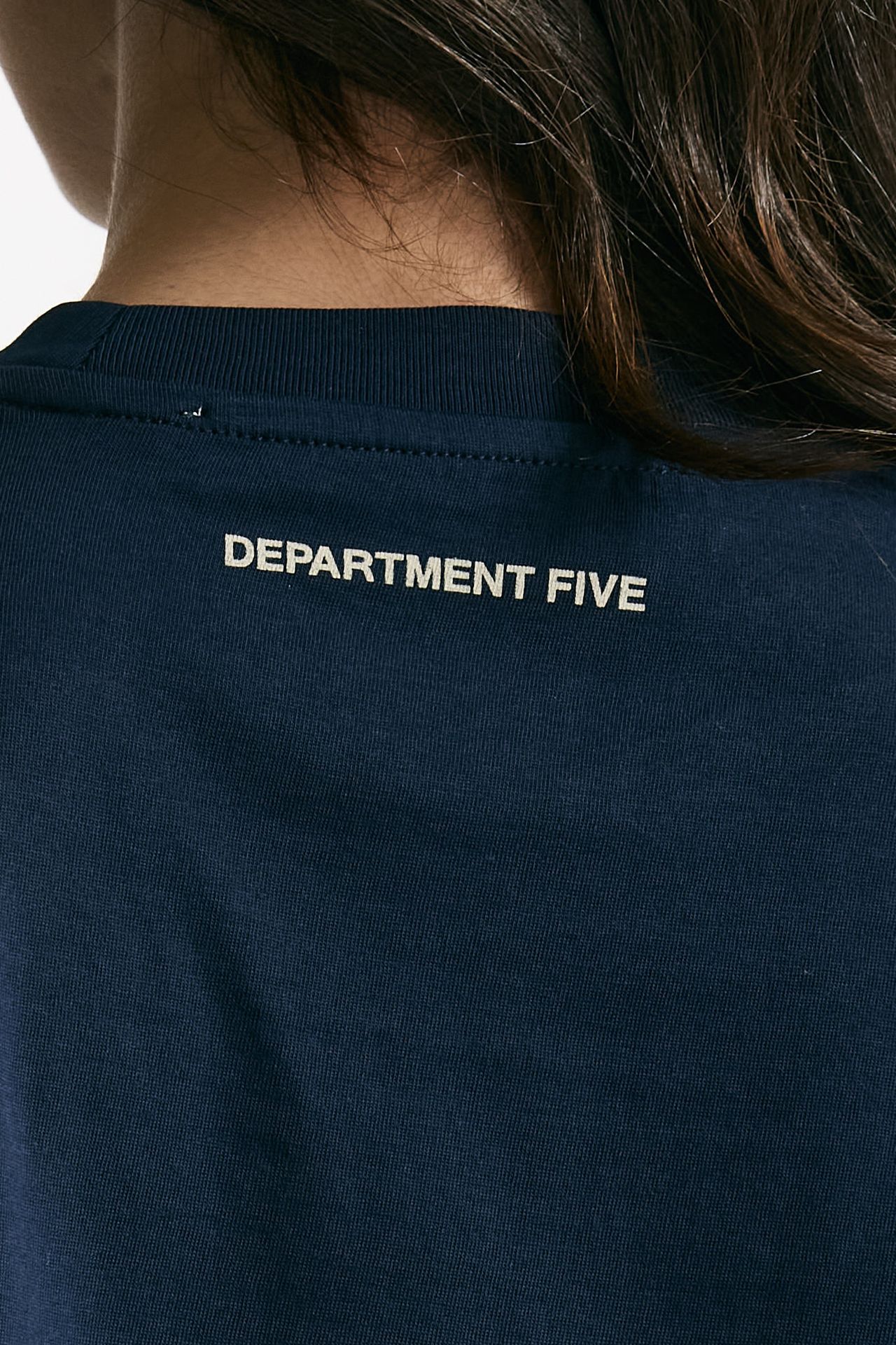 T-shirt boxy blu con stampa women Department five - 5