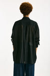 Camicia over in mussola di cotone nero women Department five - 3
