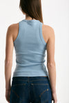 Top a costine azzurro polvere women Dondup - 4