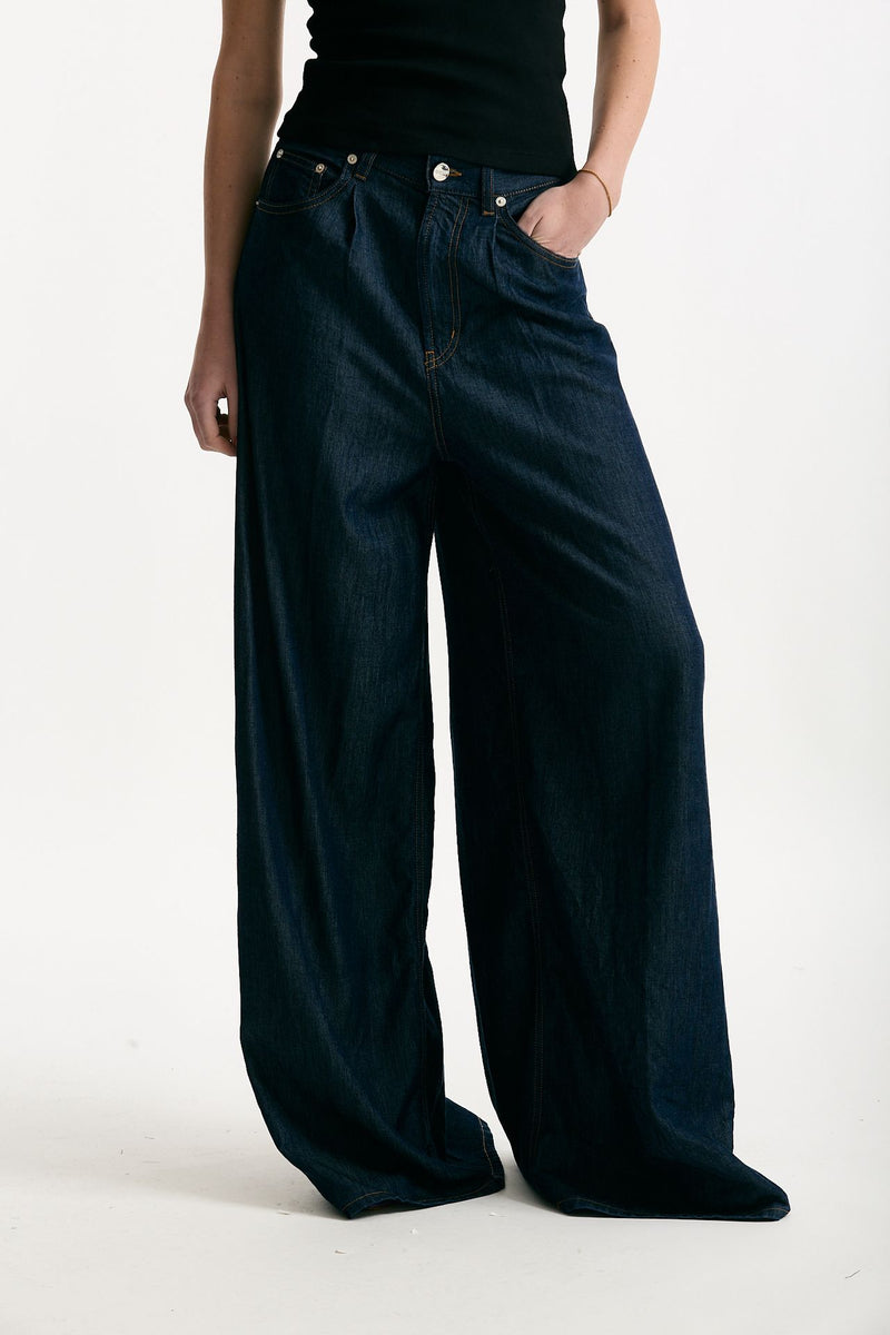 Pantalone ampio MAGGIE Denim scuro women Dondup - 1