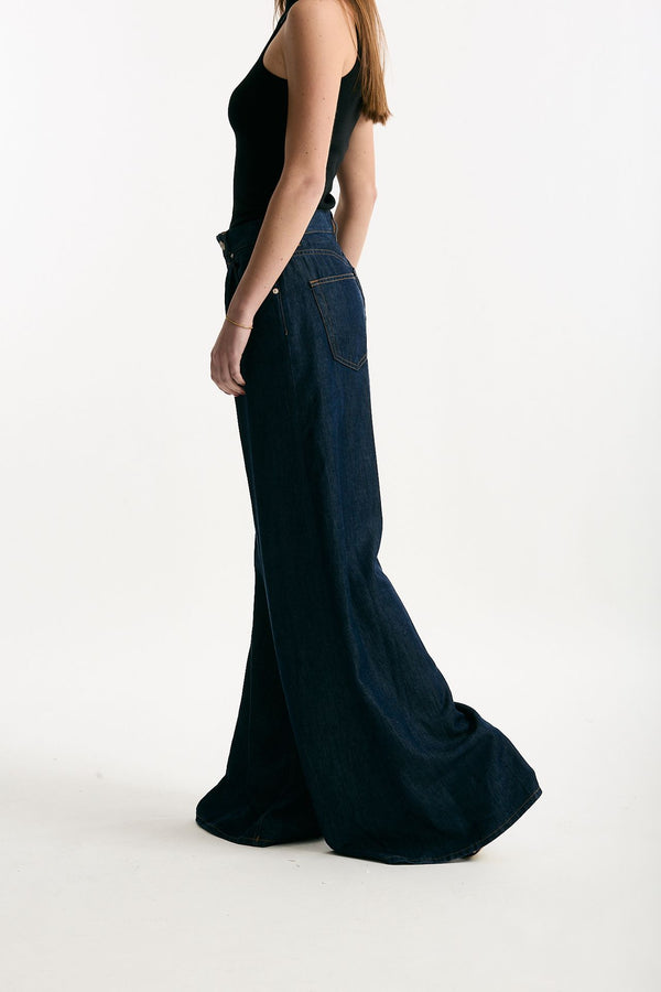 Pantalone ampio MAGGIE Denim scuro women Dondup