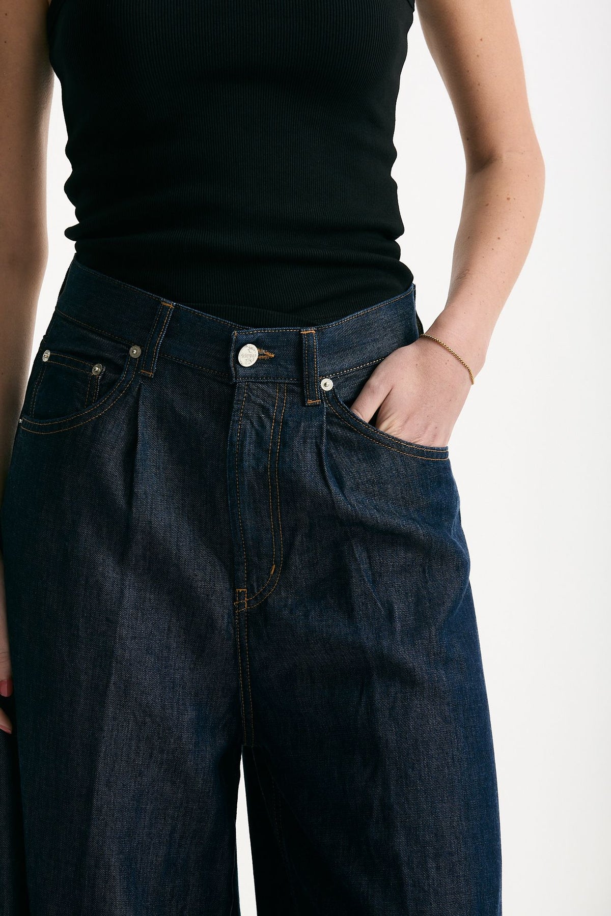 Pantalone ampio MAGGIE Denim scuro women Dondup - 5