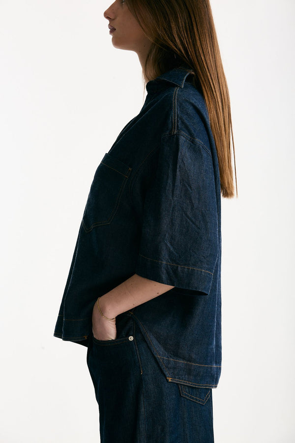 Camicia over denim scuro women Dondup