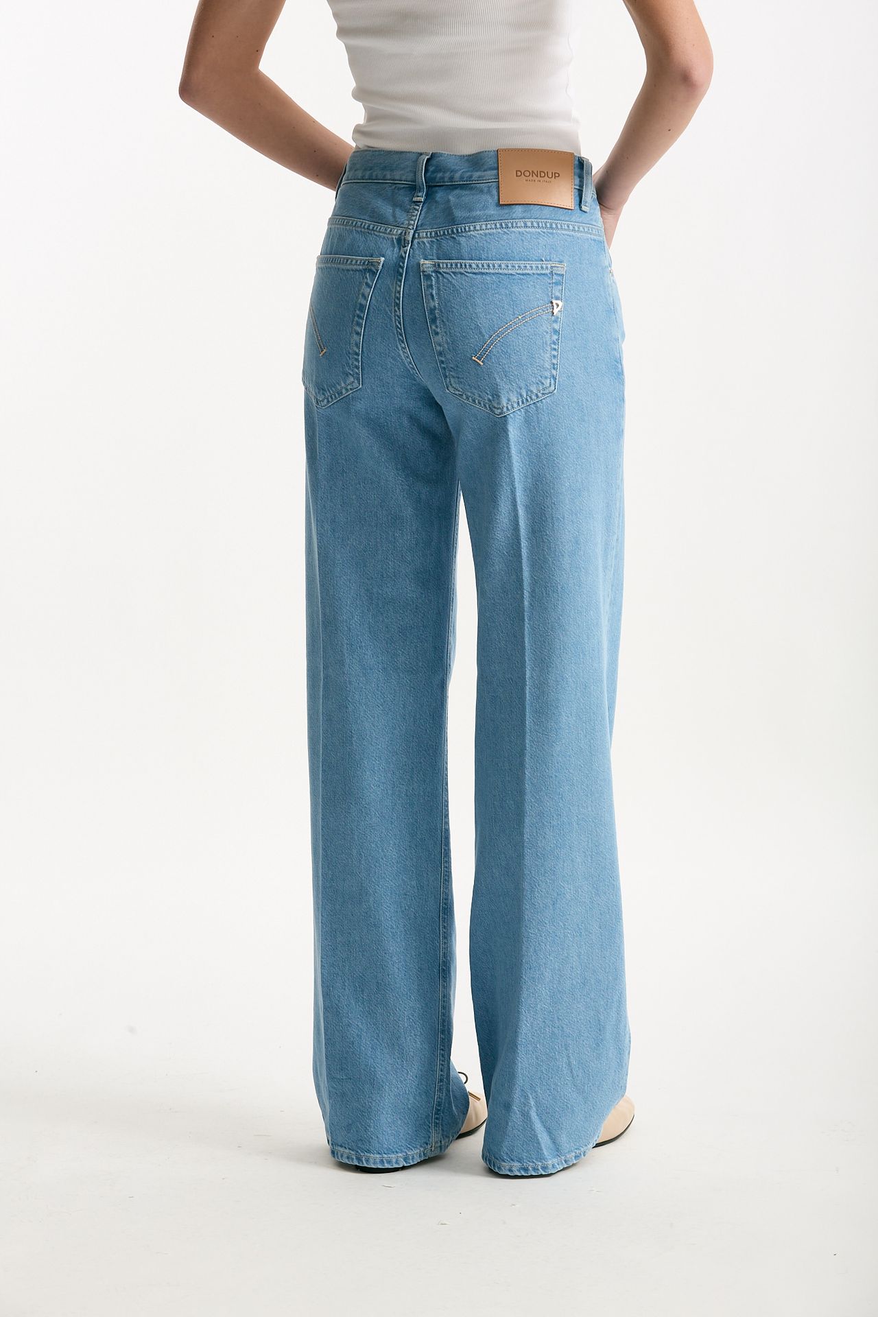 Jeans wide leg JACKLINE lavaggio chiaro women Dondup - 4