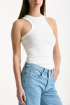 Top a costine bianco women Dondup - 4