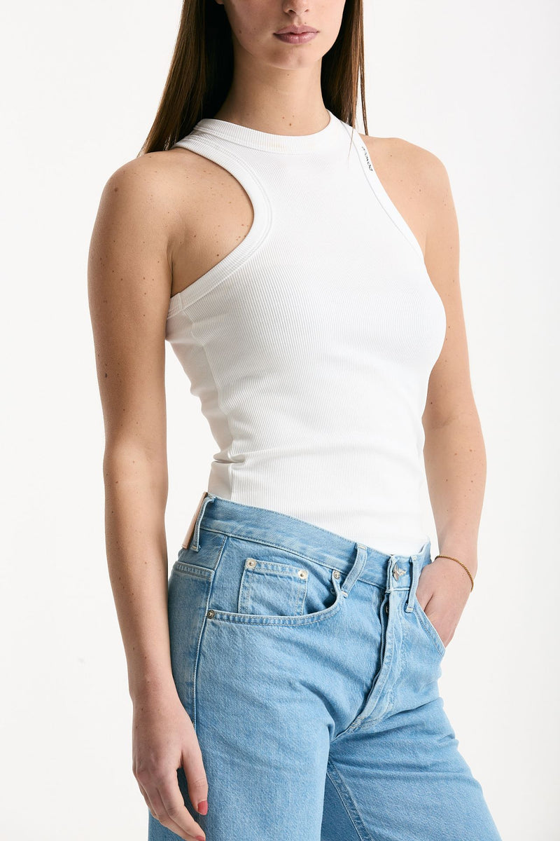 Top a costine bianco women Dondup - 4