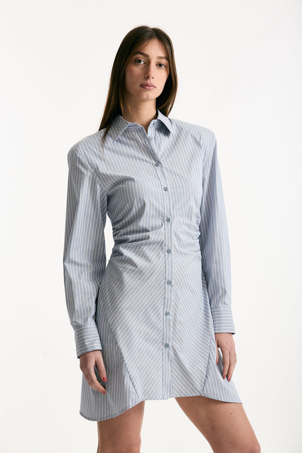 Abito in misto cotone rigato women Dondup