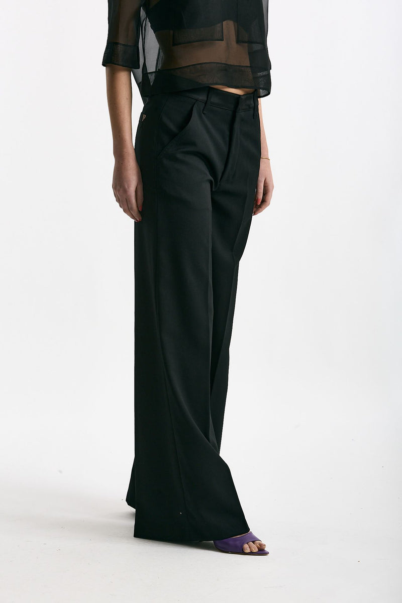Pantalone palazzo nero women Dondup - 4