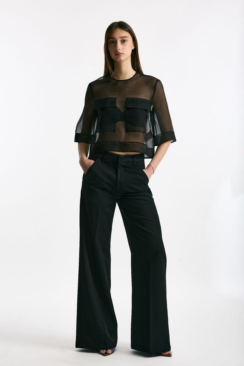 Pantalone palazzo nero women Dondup - 1