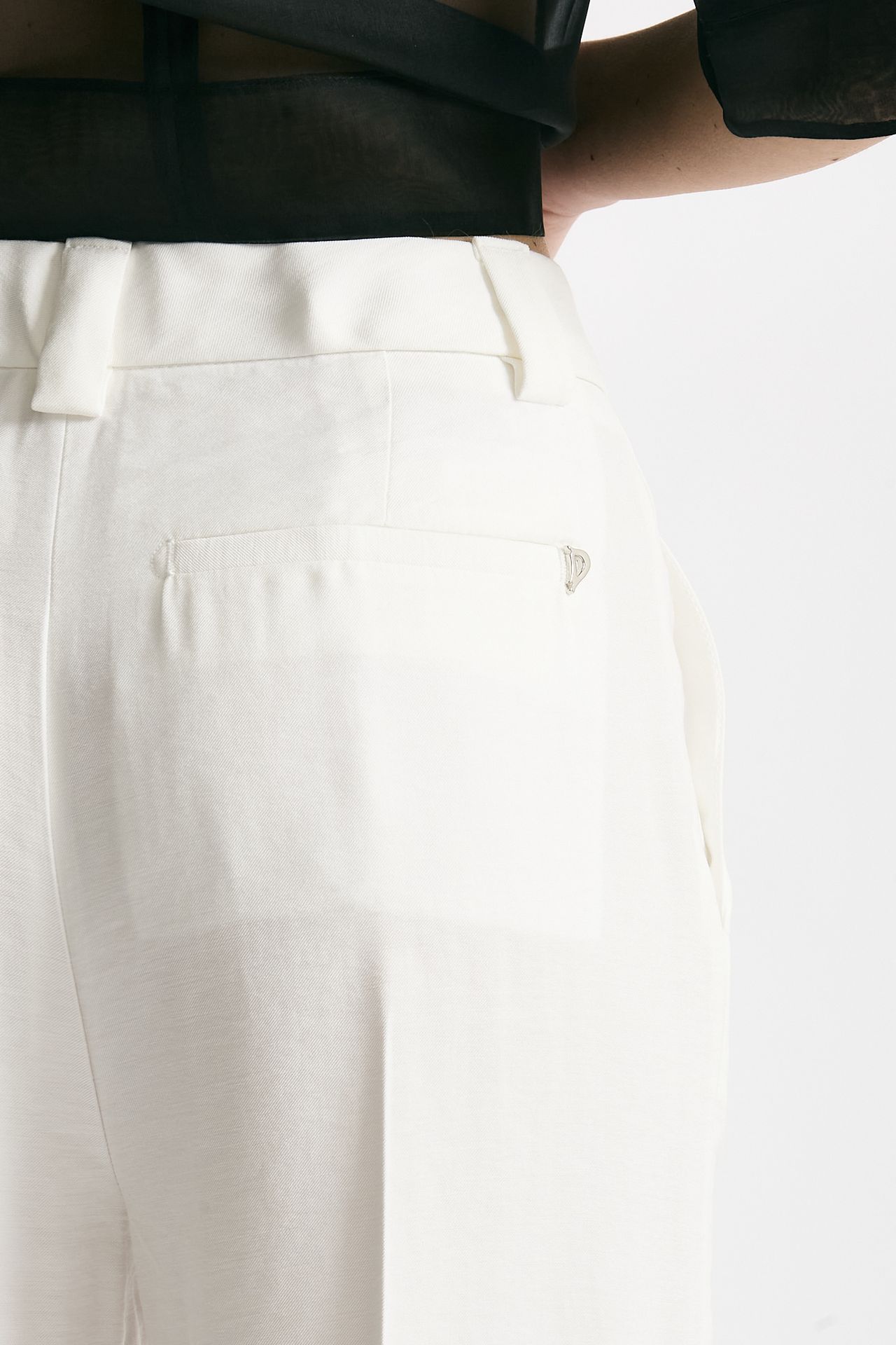Pantalone ABBY palazzo in viscosa bianco women Dondup - 4