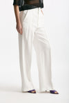 Pantalone ABBY palazzo in viscosa bianco women Dondup - 5
