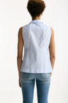 Camicia senza maniche azzurra con riga women Fay - 4