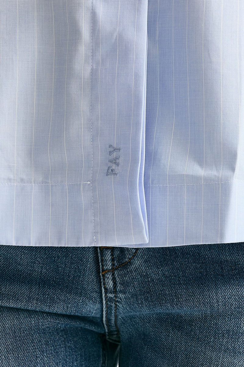 Camicia senza maniche azzurra con riga women Fay - 6