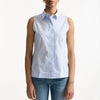 Camicia senza maniche azzurra con riga women Fay - 7