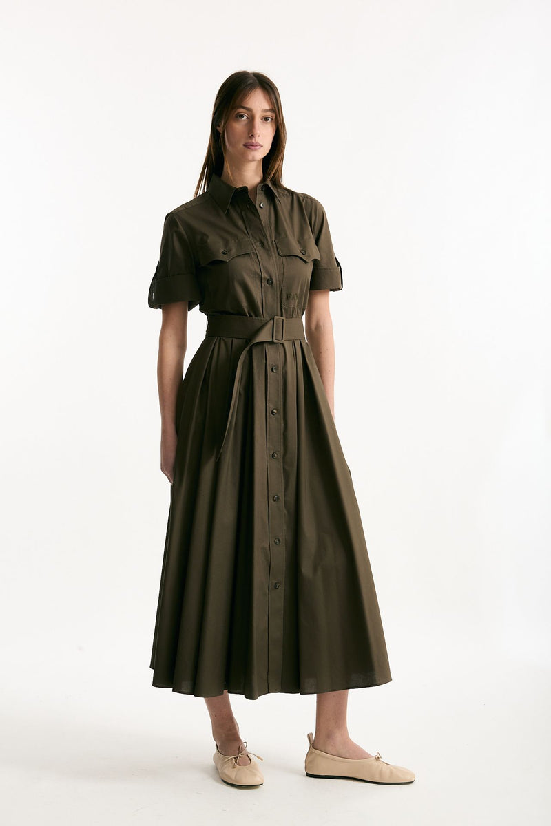 Abito in cotone verde militare women Fay - 4