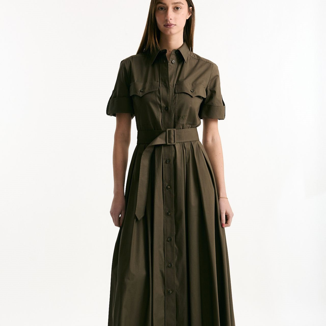Abito in cotone verde militare women Fay - 9