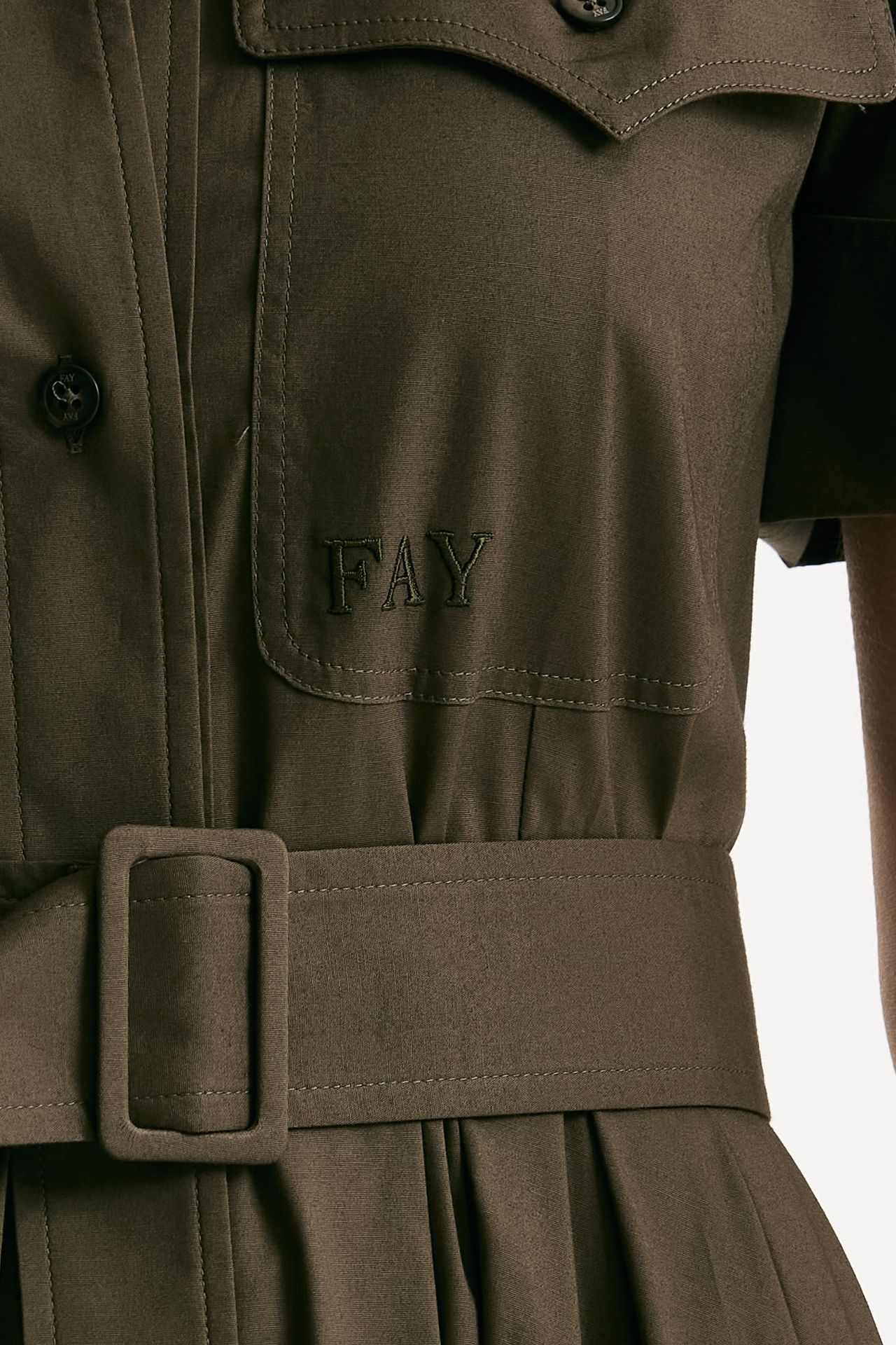 Abito in cotone verde militare women Fay - 7