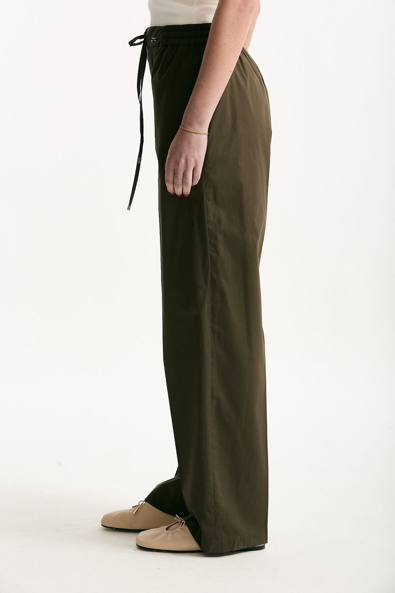 Pantalone in cotone verde militare women Fay - 3