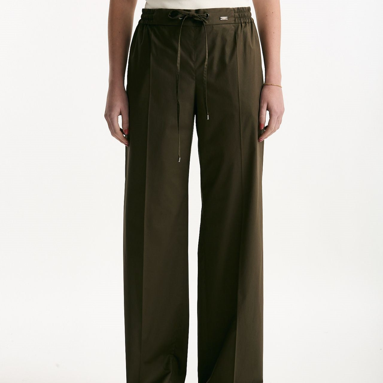 Pantalone in cotone verde militare women Fay - 7