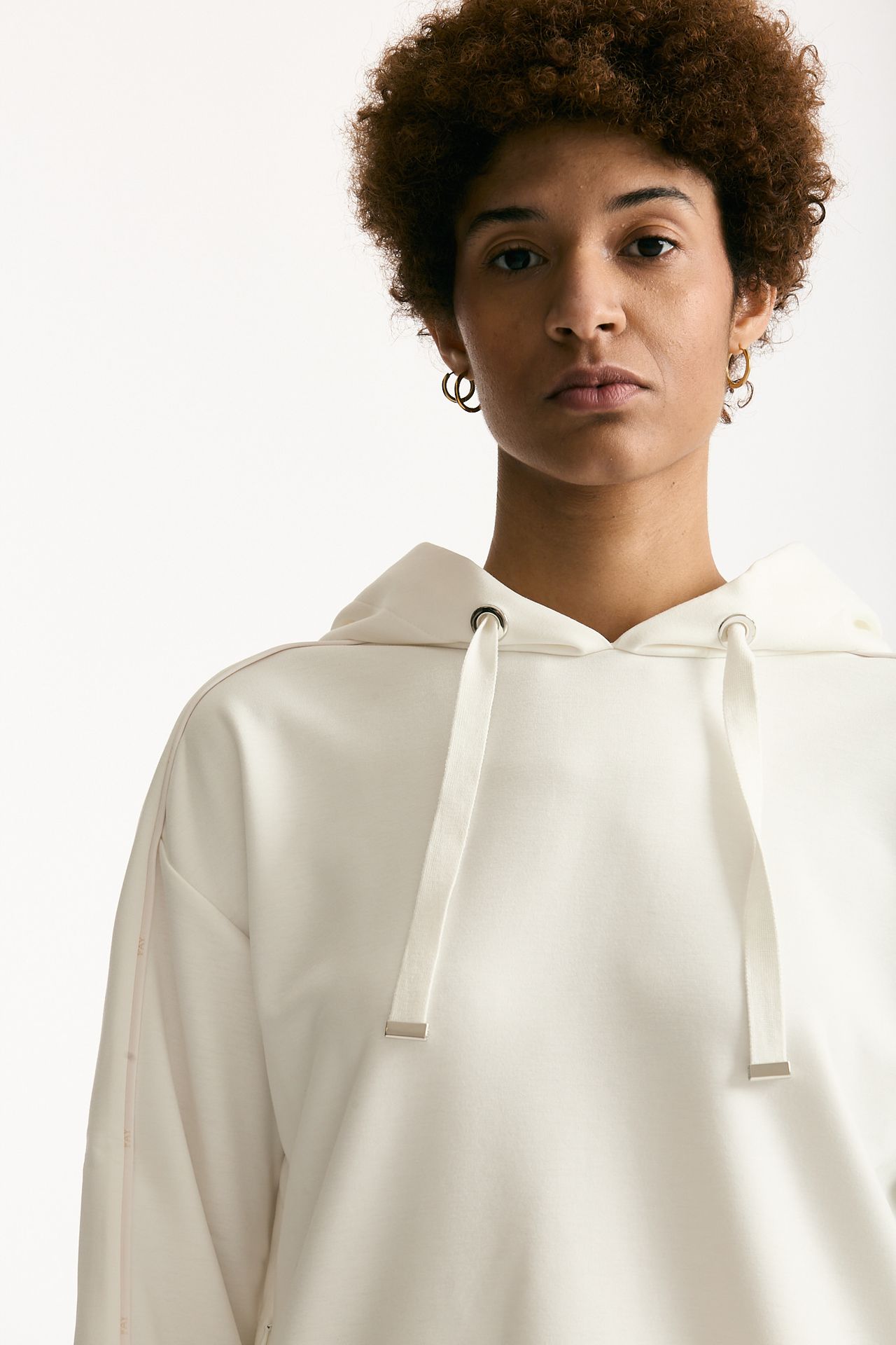 Felpa cappuccio in viscosa bianco women Fay - 5