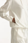 Felpa cappuccio in viscosa bianco women Fay - 6