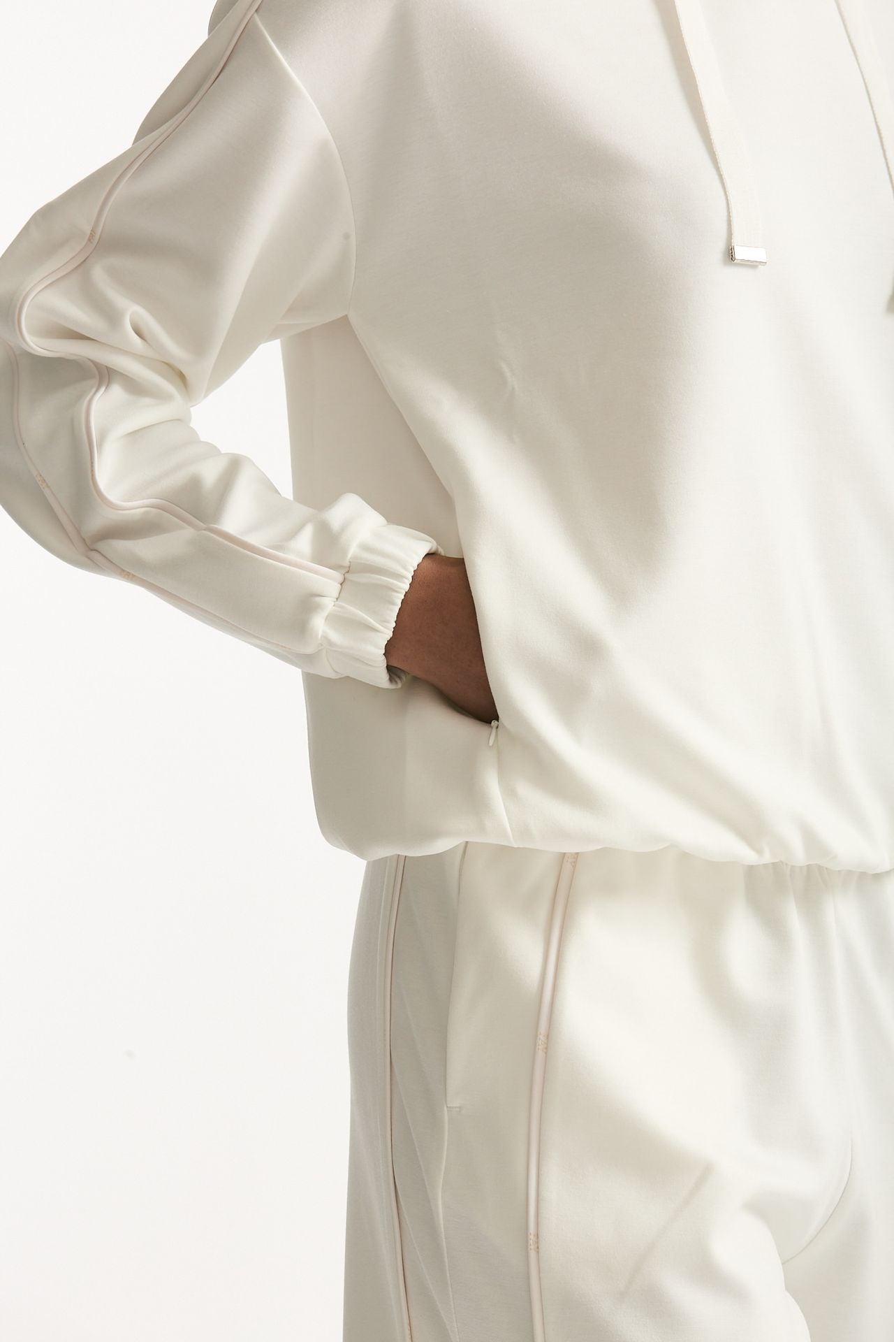 Felpa cappuccio in viscosa bianco women Fay - 6