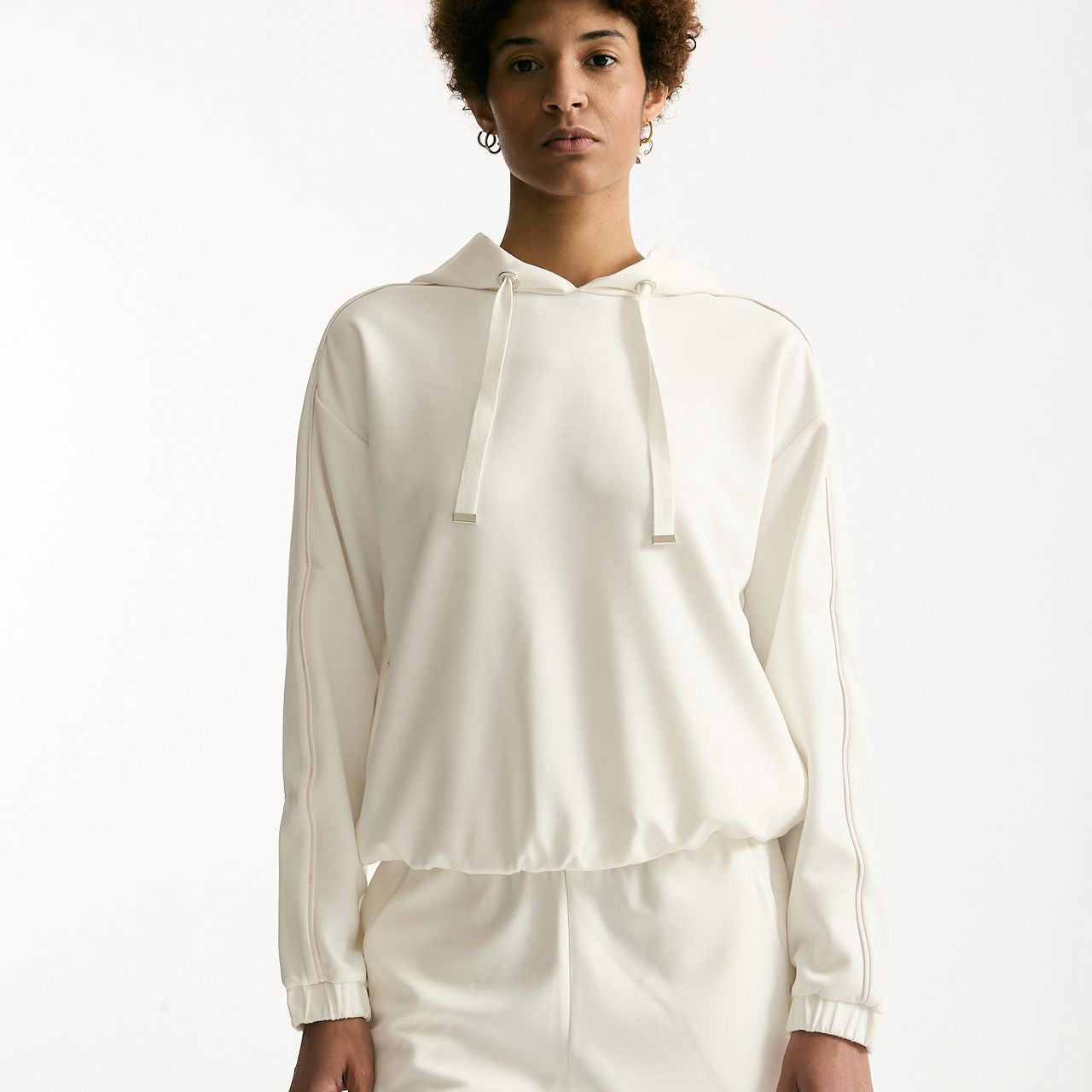 Felpa cappuccio in viscosa bianco women Fay - 7