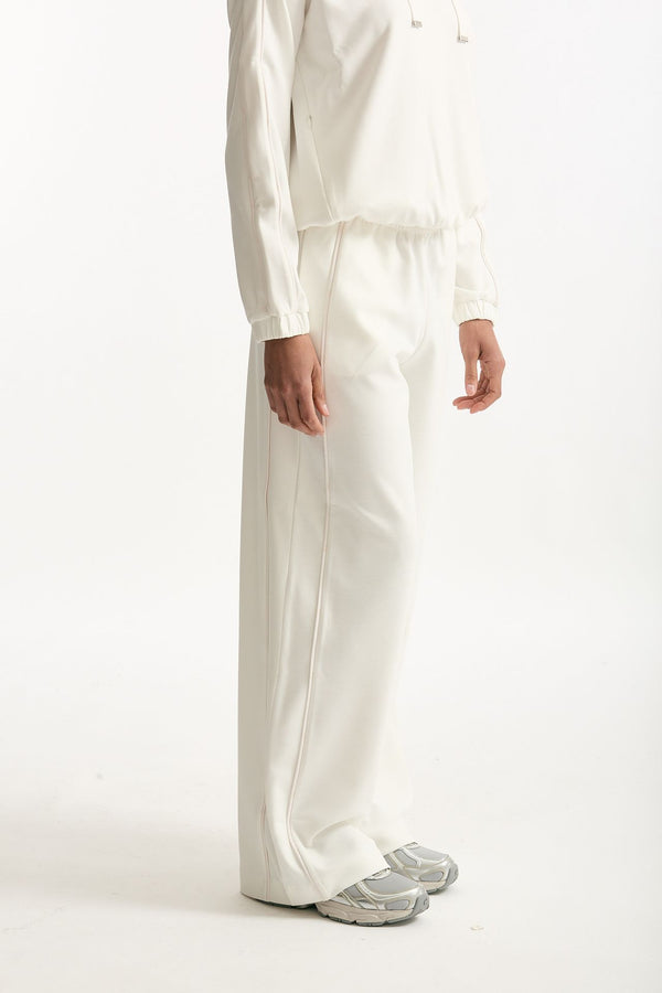 Pantalone in viscosa bianco women Fay