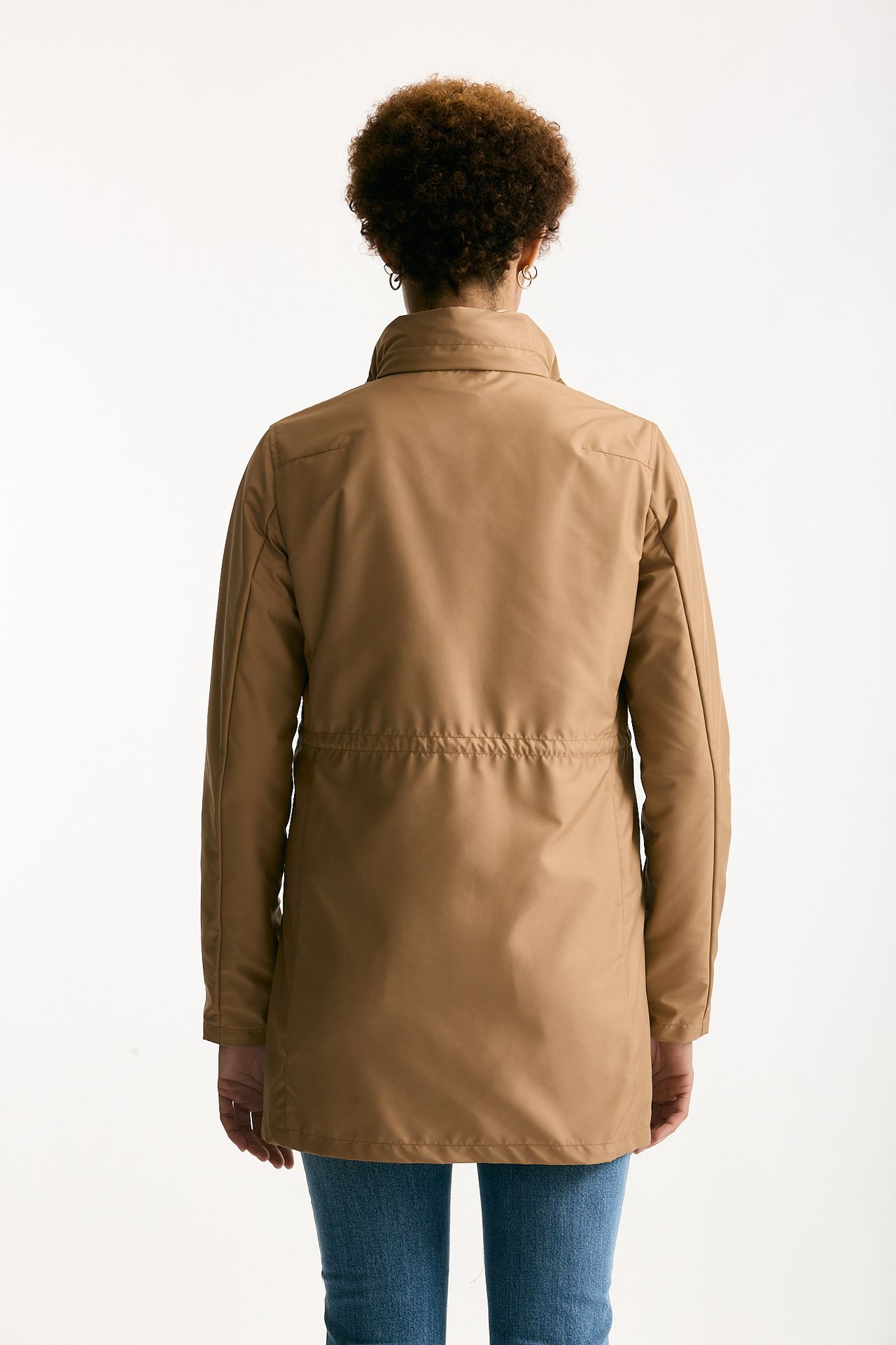 Giubbino midi in popeline tecnico cammello women Fay - 6