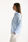 Camicia slim rigata azzurra e bianca women Fay - 2