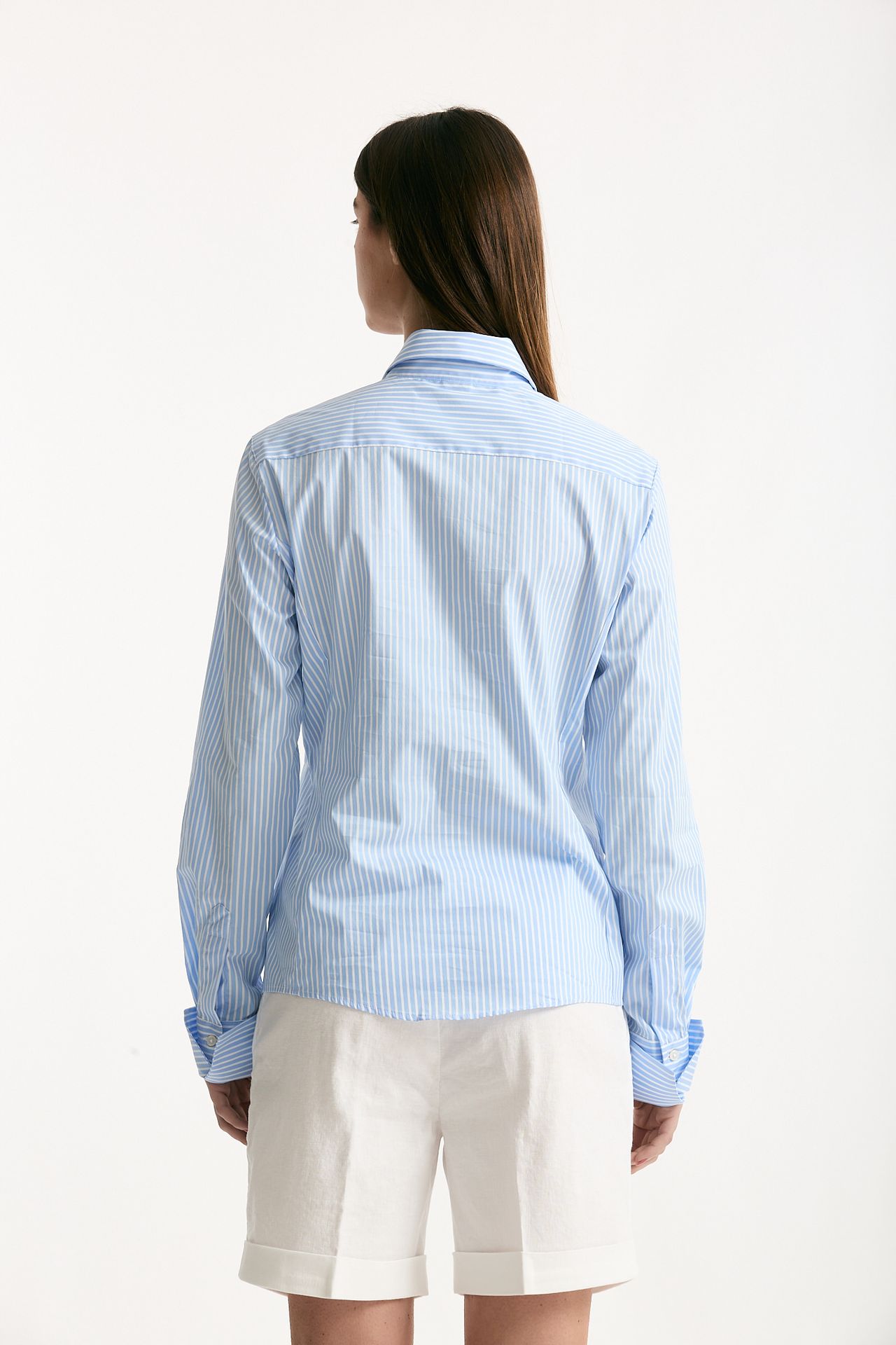 Camicia slim rigata azzurra e bianca women Fay - 3