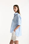 Camicia over rigata azzurra e bianca women Fay - 2