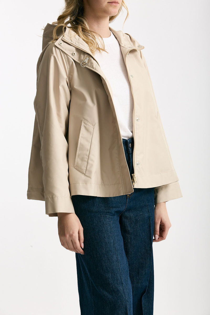 Giubbino corto in popeline tecnico beige women Fay - 4